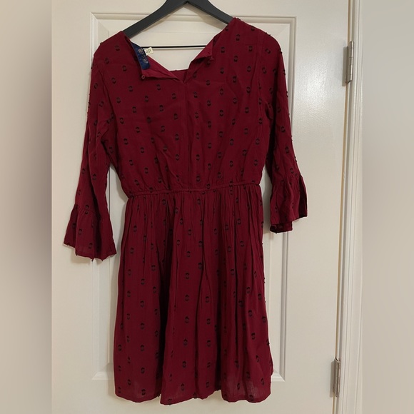 Maroon Boho Dress - XS - Picture 2 of 4